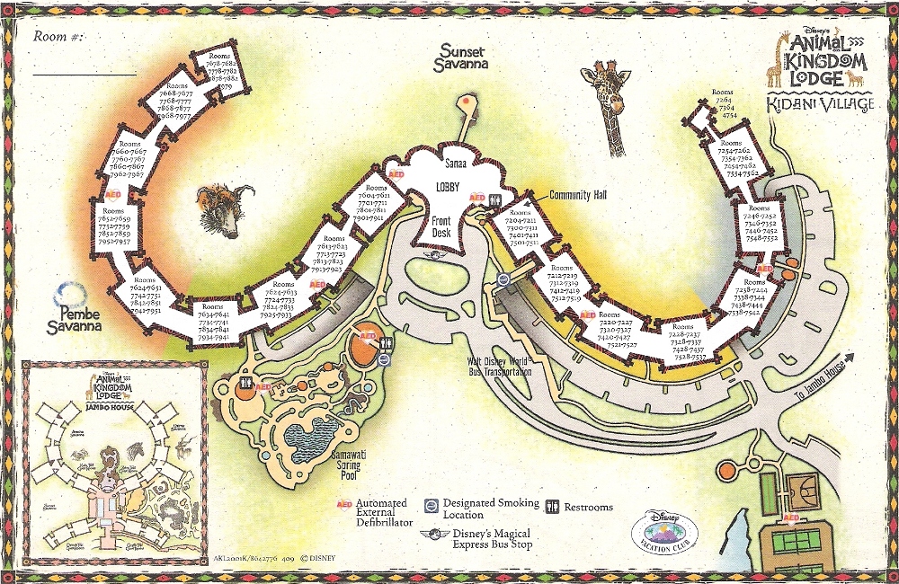 Animal Kingdom Lodge Kidani Village Map